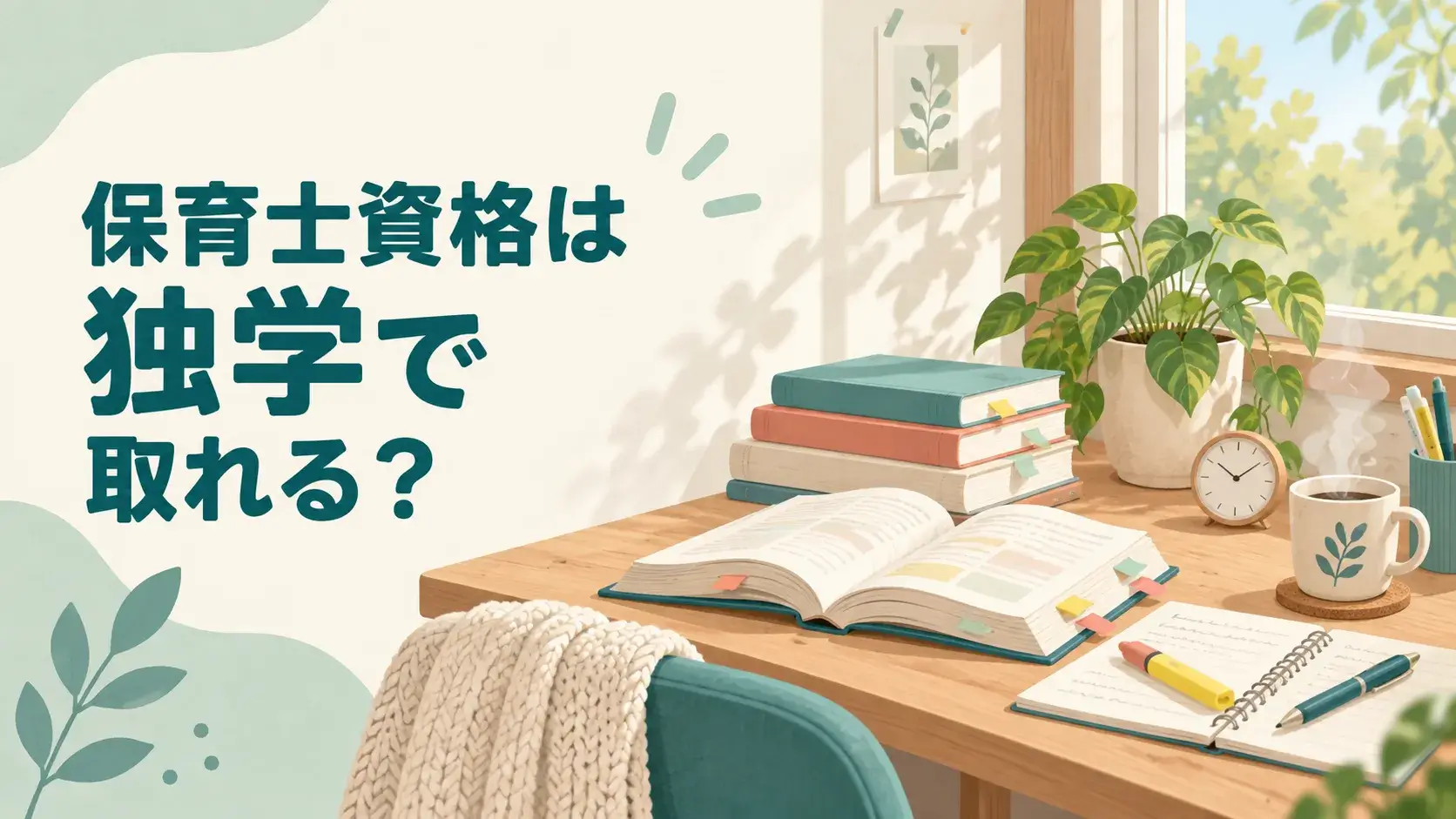 保育士資格は独学で取れる?合格率・難易度・勉強時間と費用