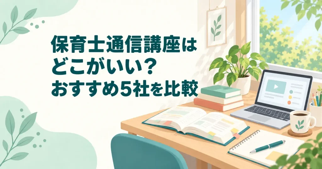 保育士通信講座はどこがいい？おすすめ5社を比較